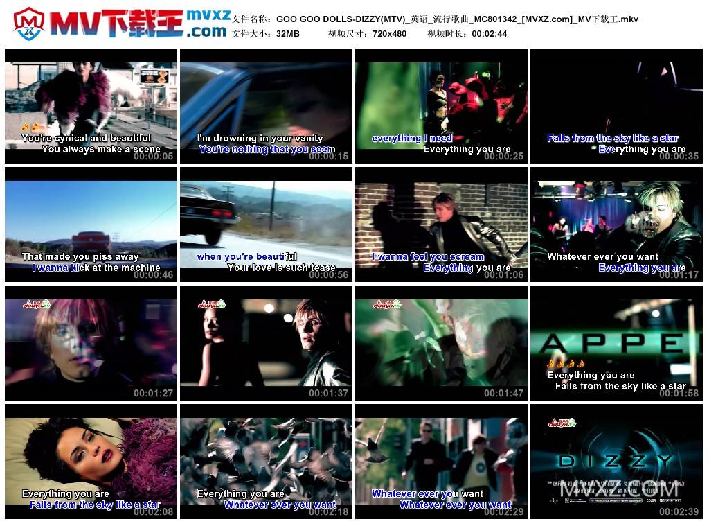 GOO GOO DOLLS-DIZZY(MTV)_英语_流行歌曲_MC801342